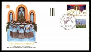 Mayfairstamps Canada Fdc 1986 The Couriers Of Heaven Christmas Holiday Fleetwood
