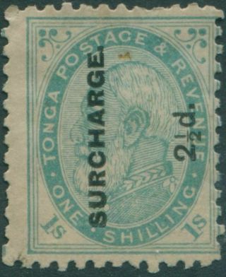 Tonga 1894 Sg24b 2½d On 1/ - Deep Green King George I Mng