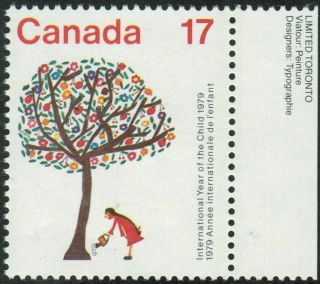 Canada Sc 842i United Nations Year Of The Child,  Lf Paper,  - Nh