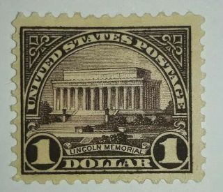 Travelstamps: 1923 US Stamps Scott 571,  Lincoln Memorial,  Og,  Hinged 5
