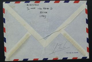 Israel 8.  7.  1948,  Courier Air Mail Cover From Rome Italy a1174 2