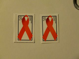 United States Scott 2806 2806a Aids Awareness Pane And Booklet Single