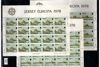 / Jersey - Mnh - Art - Architecture - Europa Cept 1978 - Folded Sheets