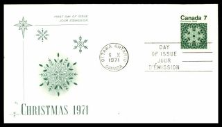 Mayfairstamps Canada Fdc 1971 7c Christmas Green First Day Cover Wwb83429