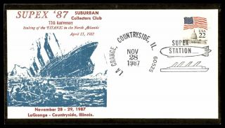 Mayfairstamps Event 1987 Illinois Supex Sinking Of The Titanic In North Atlantic