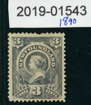 Newfoundland Mh 1890 Queen Victoria Grey 3 Cent Stamp (01543)