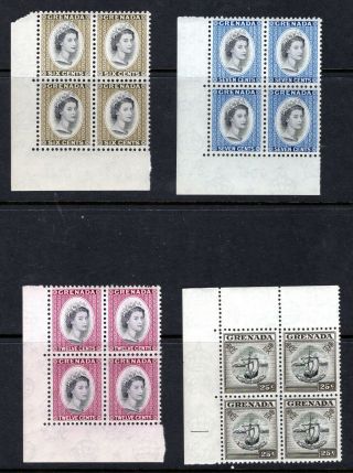 Grenada,  1953 - 59,  Sc164 - 173,  MNH,  VF,  Blocks 2