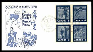 Mayfairstamps Canada Fdc 1974 Olympic Games Rose Craft Block Fitness First Day C