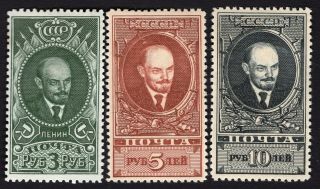 Russia Ussr 1939 Complete Set Sc 583 - 585.  Mh.  Cv=$19