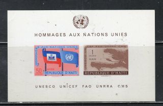 United Nations Stamps Souvenir Sheet Never Hinged Lot 54252