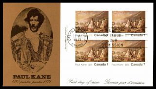 Mayfairstamps Canada Fdc 1971 Paul Kane Painter Block Art First Day Cover Wwb752