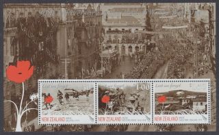 Zealand - 2008 90th Anniversary Of The End Of World War I Ms - Um / Mnh