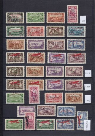 Syria Syrie 1925/1938,  11 Complete Sets,  Mlh (one Stamp Is)