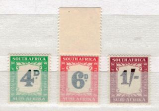 South Africa Set Of 3 Mnh Postage Due Stamps Issued 1950 - 58 - Uk Post