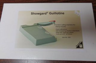 Showgard Professional Stamp Mount Cutter 605 Largel Size W/ Holding Bar