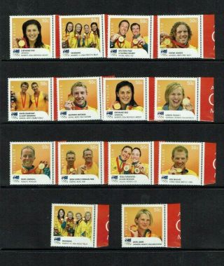 Australia: 2008,  Olympic Gold Medal Winners,  Perforation 14,  Mnh Set