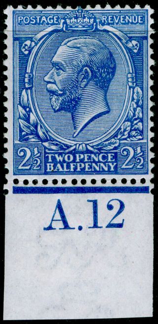 Sg371 Spec N21 (1),  2½d Cobalt - Blue,  M.  Cat £12,  Control A.  12