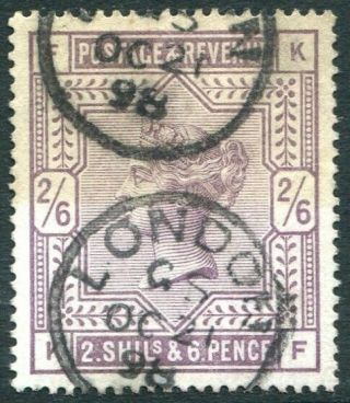 1883 - 91 2/6 Lilac London Cds Sg 178 Good V83813