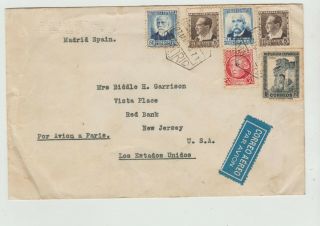 Spain 1936 Cover From Usa Embassy,  Madrid To Jersey,  Usa