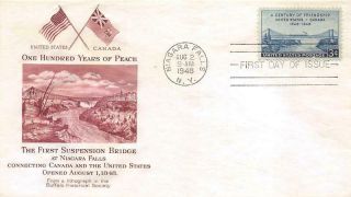 961 3c U.  S.  Canada Friendship,  First Day Cover Cachet [d546286]