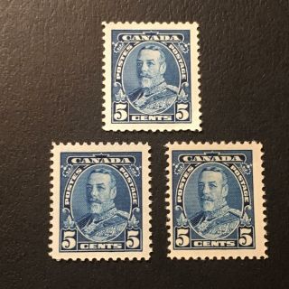 Mnh Sc 221 (x3) - 5c Blue Kgv Pictorial Issue