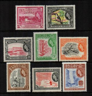 British Guiana 1963/65 Qe2 (wmk Change) - Set Exc 3c (8) - Sg 355/365 - Lmm