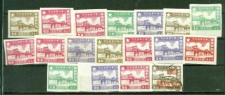 China Prc Topic Bridge Imperf Group Of 17 Stamp Lot 1850