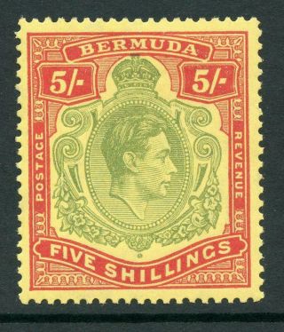 Bermuda 1938 - 53 George Vi Keyplate 5/ - Sg118f - Mlh
