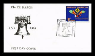 Dr Jim Stamps United States Bicentennial Fdc Dominican Republic Cover