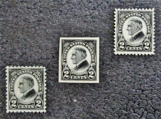Nystamps Us Stamp 610 - 612 Og H / Nh $25