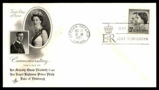 Mayfairstamps Canada Fdc 1957 Visit Queen Elizabeth Ii And Prince Philip Royalty