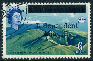 Scott 7/sg 7,  6c 1967 Independent Anguilla Overprint,  Fresh Vf