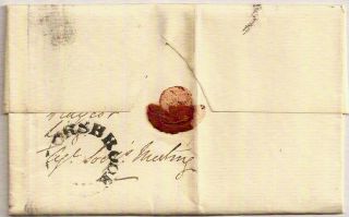 1846 Forsbrook Staffordshire Udc Under Cheadle Qv 1d Red Imperf Entire