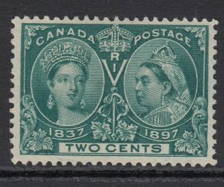 Canada 1897 Cat £26 Sg 124 2c Green Jubilee No Gum