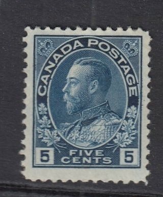 1911 - 22 Canada Kgv Sg205b 5c Deep Blue Hinged Cat £70