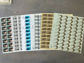 Us 6x Different 8 Cent Full Stamp Sheet Lot Never Hinged Mnh