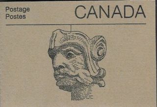 Canada 1987 - 50¢ Parliament Buildings Booklets Bk92a (rolland) " Head Carving "