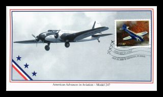 Dr Jim Stamps Us American Advances In Aviation 247 Airplane First Day Cover