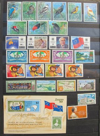 813 - 19 27 Mnh (most) /unused Hingedsgls And 1 Mnh Ss Samoa Stamps