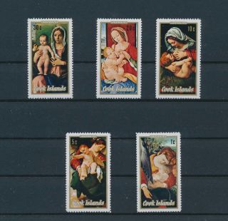 Gx03307 Cook Islands 1972 Madonna & Child Paintings Fine Lot Mnh
