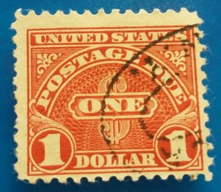 Us Scott J87 $1.  00 Postage Due Stamp /light Hinge/ng