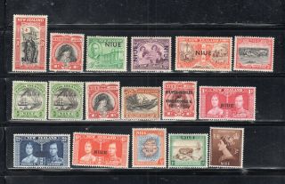 Niue Stamps Hinged Zealand Lot 53732