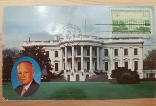 Set Of 2 President Dwight D.  Eisenhower Inauguration Day Postcards 1/20/1953
