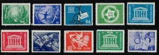 Un Stamp 1951 - 53 Unesco Mnh Stamps Lot
