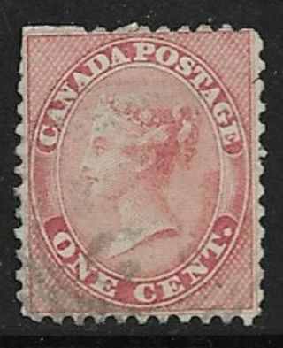 Canada 1859 Qv 1c Pale Rose Sg 29 (cat £50)