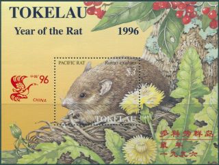Tokelau 1996 Sg245 China Stamp Exhibition Year Of The Rat Ms Mnh