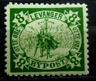 Norway Old Local Post Stamp - Mh - Vf - R111e8825