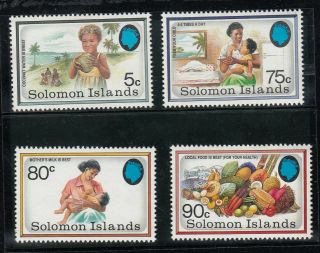 Solomon Islands 1991 Sg694 - 697 Health Promotion Set Muh