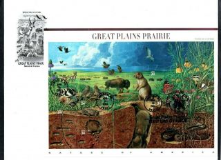 X U.  S.  Stamps Fdc Artcraft Sheet Scott 3506 Great Plains Prairie 2001 Lincoln