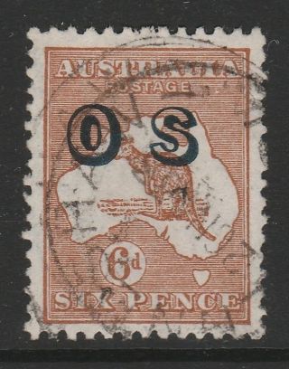 Australia 1932 - 33 6d Chestnut Sg O133 Fine.